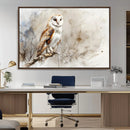 Barn Owl Wall Art | Watercolor Canvas Print | Perfect for