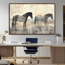 Vintage Horses Wall Art Canvas Print