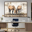 Vintage Horses Wall Art | Ready to Hang and Framed Triptych by MyGreatCanvas | Canvas Wall Art Prints | Photo Prints & Wall Decor