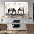 Chines Ink Style Vintage Horses Wall Art Canvas Print for by MyGreatCanvas | Canvas Wall Art Prints | Photo Prints & Wall Decor