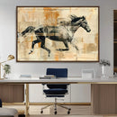 Chines Style Running Horse Western Wall Art | Farmhouse Wall
