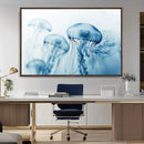 Blue Jellyfish Wall Art Canvas Print
