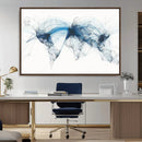 Flight Route Map Wall Art Canvas Print, Abstract Air Traffic