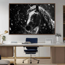 Winter Horse Wall Art | Black and White Horse Print | Ready by MyGreatCanvas | Canvas Wall Art Prints | Photo Prints & Wall Decor