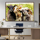 Curious Cows Farmhouse Wall Art | Ready to Hang and Framed