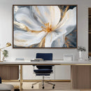 White and Gold Floral Canvas Wall Art - Framed and Ready to by MyGreatCanvas | Canvas Wall Art Prints | Photo Prints & Wall Decor