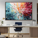 Radiant Bloom Abstract Floral Wall Art Canvas Print -