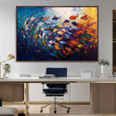 Vibrant Abstract Fish Swarm Art – Colorful Fish Inspired