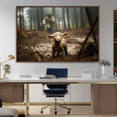 Jesus Running After a Lost Lamb Canvas Wall Art Print by MyGreatCanvas | Canvas Wall Art Prints | Photo Prints & Wall Decor