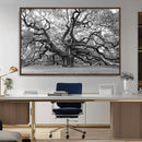 Black White Angel Oak Tree Wall Art - Timeless