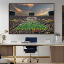 University of Michigan Wolverines Print Canvas, Football