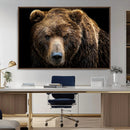 Grizzly Brown Bear Canvas Wall Art, Wildlife Animal Canvas
