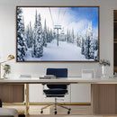 Winter Ski Lift Wall Art Print - Landscape Wall Art | Snowy by MyGreatCanvas | Canvas Wall Art Prints | Photo Prints & Wall Decor