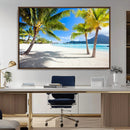 Blue Beach and Sea Wall Art Canvas Print by MyGreatCanvas | Canvas Wall Art Prints | Photo Prints & Wall Decor