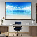 Beach Scene Canvas Wall Art Print – Tranquil Ocean Horizon by MyGreatCanvas | Canvas Wall Art Prints | Photo Prints & Wall Decor