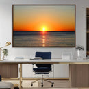 Golden Horizon Sunset Over Ocean Wall Art Canvas Print – by MyGreatCanvas | Canvas Wall Art Prints | Photo Prints & Wall Decor