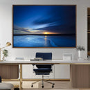 Blue Sunset Ocean Canvas Wall Art Print – Serene Coastal by MyGreatCanvas | Canvas Wall Art Prints | Photo Prints & Wall Decor