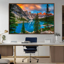 Canadian Rockies Moraine Lake Wall Art Canvas Print, Pine