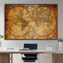 Vintage World Map Canvas Print – Antique Push Pin Travel by MyGreatCanvas | Canvas Wall Art Prints | Photo Prints & Wall Decor