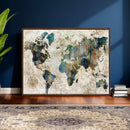 Framed Vintage World Map Wall Art – Abstract Map Canvas by MyGreatCanvas | Canvas Wall Art Prints | Photo Prints & Wall Decor