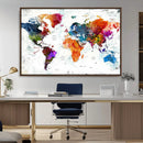 World Map Canvas Print – Framed Travel Map Wall Art for by MyGreatCanvas | Canvas Wall Art Prints | Photo Prints & Wall Decor