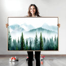 Pine Forest Wall Art Canvas Print – Misty Mountains Foggy by MyGreatCanvas | Canvas Wall Art Prints | Photo Prints & Wall Decor