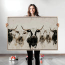 Longhorn Cattle Wall Art Canvas Print – Framed Bison Herd by MyGreatCanvas | Canvas Wall Art Prints | Photo Prints & Wall Decor