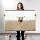 Texas Longhorn Wall Art Canvas Print – Framed Lone Cattle by MyGreatCanvas | Canvas Wall Art Prints | Photo Prints & Wall Decor