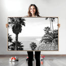 Palm Trees Wall Art Canvas Print – Framed Coastal Ocean