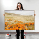 Golden Wildflowers Wall Art Canvas Print – Framed Hills by MyGreatCanvas | Canvas Wall Art Prints | Photo Prints & Wall Decor