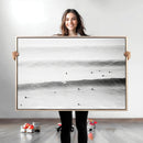 Black White Ocean Wall Art Canvas Print – Framed Coastal by MyGreatCanvas | Canvas Wall Art Prints | Photo Prints & Wall Decor