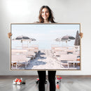Minimalist Beach Wall Art Canvas Print – Framed Pastel Sand by MyGreatCanvas | Canvas Wall Art Prints | Photo Prints & Wall Decor