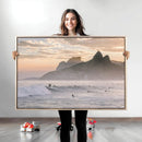 Sunset Surfing Wall Art Canvas Print – Framed Misty by MyGreatCanvas | Canvas Wall Art Prints | Photo Prints & Wall Decor