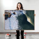 Nazare Coast Wall Art Canvas Print – Framed Aerial Ocean Art by MyGreatCanvas | Canvas Wall Art Prints | Photo Prints & Wall Decor
