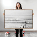 Surfer Silhouette Wall Art Canvas Print, Framed Calm Ocean by MyGreatCanvas | Canvas Wall Art Prints | Photo Prints & Wall Decor