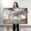 Cypress Tunnel Wall Art Canvas Print – Framed Misty Road Art by MyGreatCanvas | Canvas Wall Art Prints | Photo Prints & Wall Decor