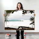 Tropical Surf Wall Art Canvas Print – Framed Palm Tree View by MyGreatCanvas | Canvas Wall Art Prints | Photo Prints & Wall Decor