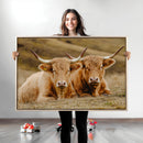 Highland Cow Wall Art Canvas Print – Framed Rustic Animal by MyGreatCanvas | Canvas Wall Art Prints | Photo Prints & Wall Decor