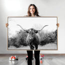 Longhorn Photography Wall Art Canvas Print – Framed Western by MyGreatCanvas | Canvas Wall Art Prints | Photo Prints & Wall Decor