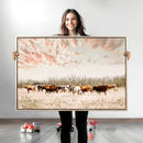 Cow Herd Wall Art Canvas Print – Framed Farmhouse Cattle by MyGreatCanvas | Canvas Wall Art Prints | Photo Prints & Wall Decor