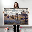 Texas Longhorn Canvas Wall Art Print – Framed Rustic Barn by MyGreatCanvas | Canvas Wall Art Prints | Photo Prints & Wall Decor