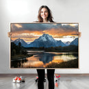 Mountain Sunset Wall Art Canvas Print – Framed Alpine by MyGreatCanvas | Canvas Wall Art Prints | Photo Prints & Wall Decor