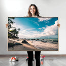 Tropical Beach Wall Art Canvas Print – Framed Ocean Waves by MyGreatCanvas | Canvas Wall Art Prints | Photo Prints & Wall Decor