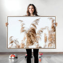 Pampas Grass Wall Art Canvas Print – Framed Neutral Tones by MyGreatCanvas | Canvas Wall Art Prints | Photo Prints & Wall Decor