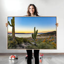 Saguaro Cactus Wall Art Canvas Print – Framed Desert Sunset by MyGreatCanvas | Canvas Wall Art Prints | Photo Prints & Wall Decor
