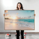 Beach Sunset Wall Art Canvas Print, Framed Ocean Waves Art by MyGreatCanvas | Canvas Wall Art Prints | Photo Prints & Wall Decor