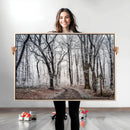 Winter Forest Wall Art Canvas Print – Framed Frosty Woodland by MyGreatCanvas | Canvas Wall Art Prints | Photo Prints & Wall Decor