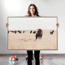 Bison Herd Wall Art Canvas Print, Framed Western Landscape by MyGreatCanvas | Canvas Wall Art Prints | Photo Prints & Wall Decor