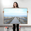 Beach Boardwalk Wall Art Canvas Print – Framed Coastal by MyGreatCanvas | Canvas Wall Art Prints | Photo Prints & Wall Decor