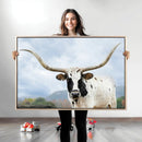 Texas Longhorn Wall Art Canvas Print – Framed Western Rustic by MyGreatCanvas | Canvas Wall Art Prints | Photo Prints & Wall Decor